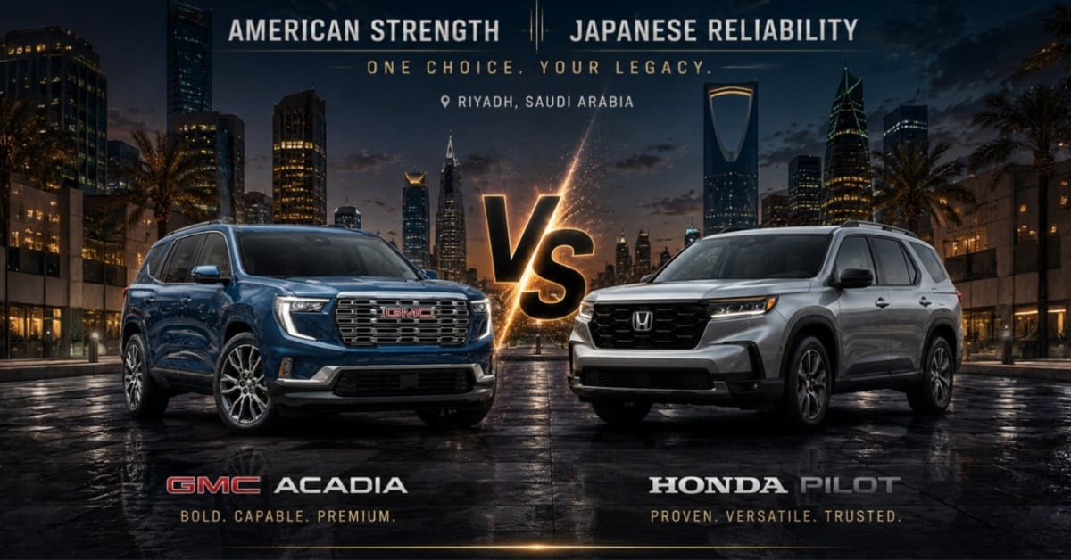 Power vs Reliability: GMC Acadia Battles Honda Pilot in KSA