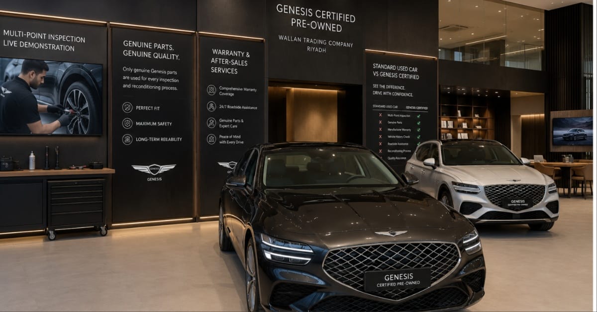 Wallan Trading has opened a Dedicated Genesis Certified Pre-Owned showroom in Riyadh